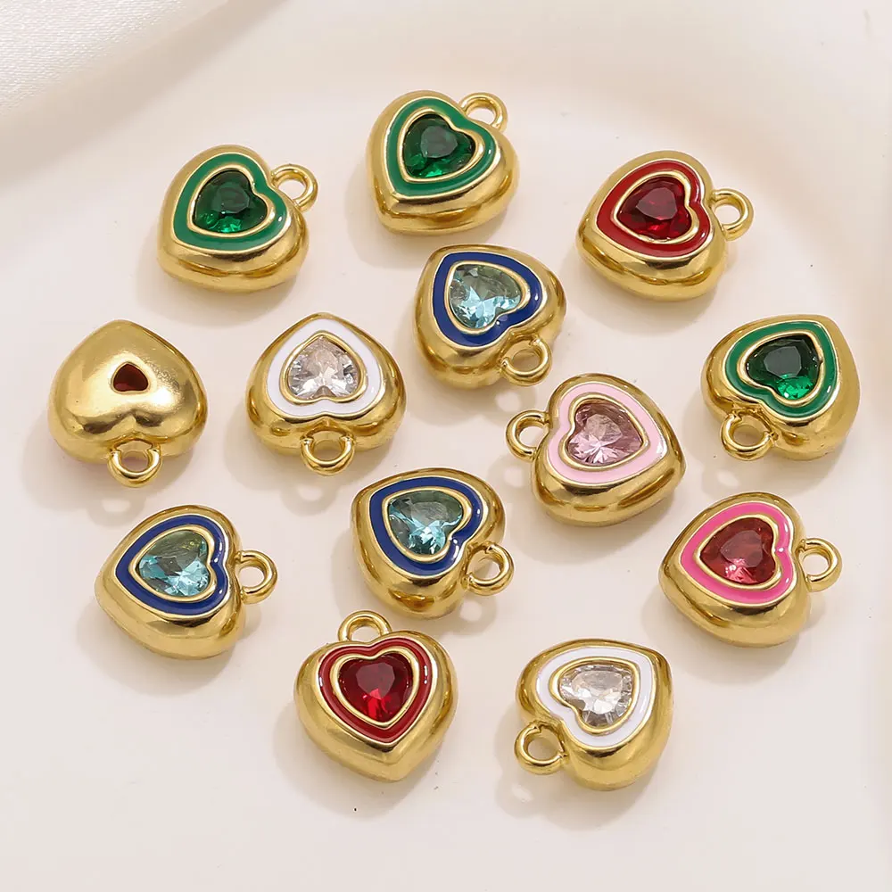 3PCS Heart Zirconia Stainless Steel Charms DIY Jewelry Materials For Women's Earrings Necklaces Bracelets Pendant Accessories
3PCS Heart Zirconia Stainless Steel Charms DIY Jewelry Materials For Women's Earrings Necklaces Bracelets Pendant Accessories