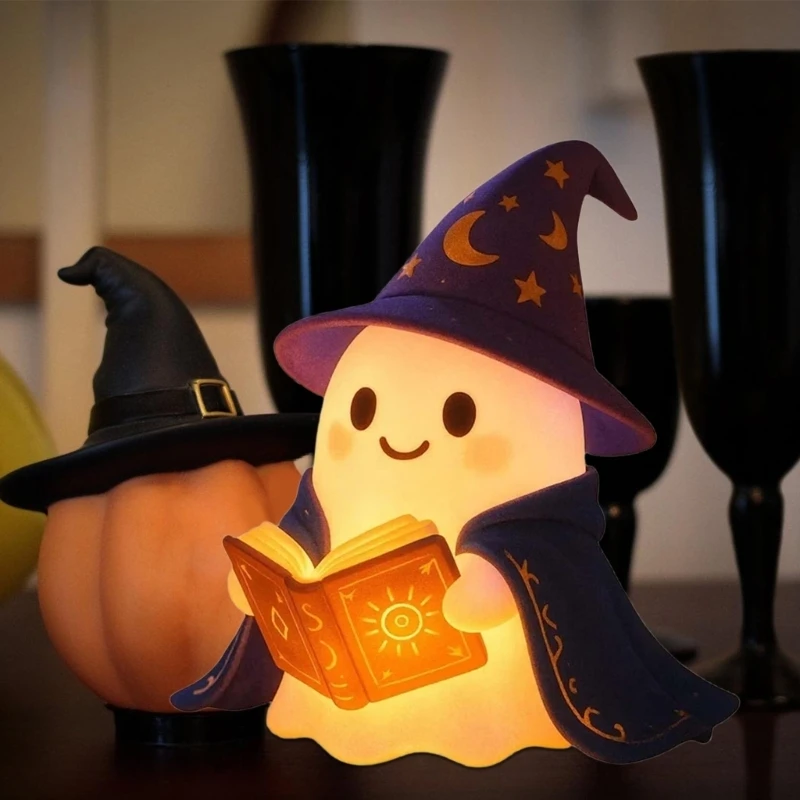 Whimsically LED Ghostly Reading Lamp Resins Handicraft Gentle Lighting for Bedsides Table Bathroom Shelf Halloween Display
Whimsically LED Ghostly Reading Lamp Resins Handicraft Gentle Lighting for Bedsides Table Bathroom Shelf Halloween Display