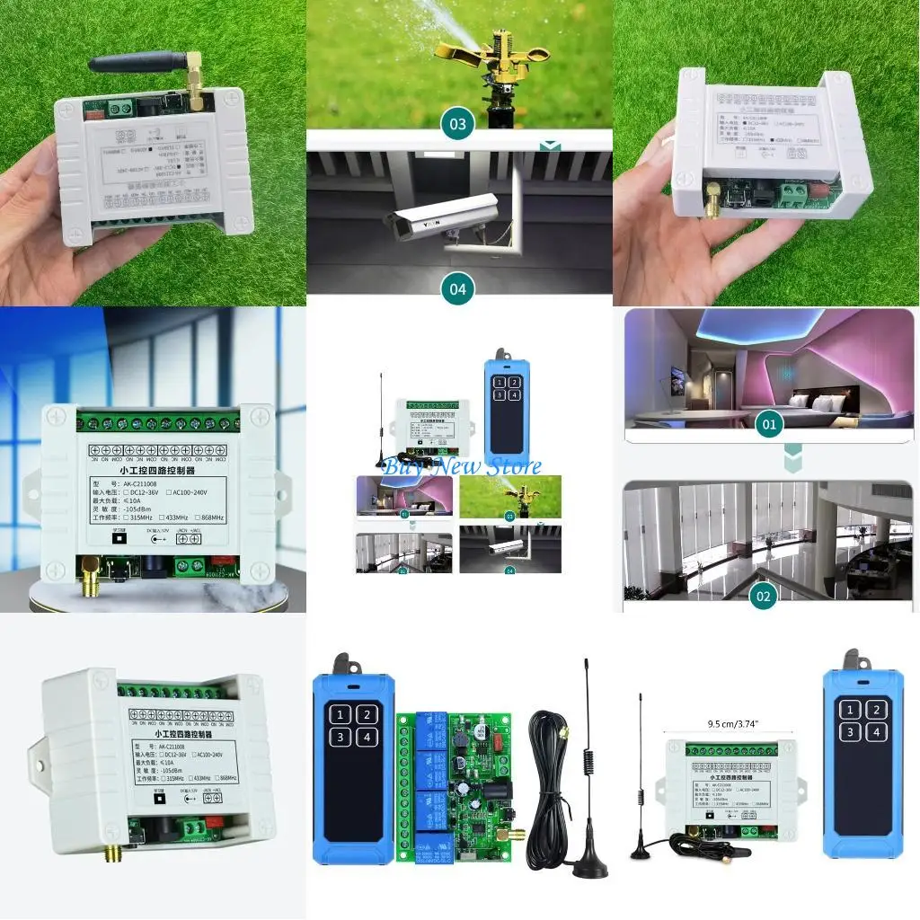 20CE Remote Control Wireless Switch 85V-260V 4CH 4 Way Receiver 4CH Transmitter
20CE Remote Control Wireless Switch 85V-260V 4CH 4 Way Receiver 4CH Transmitter