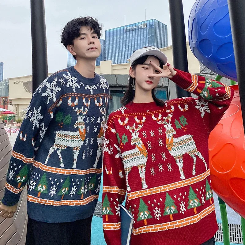 Christmas Ugly Pullovers Sweater Women's Loose Fit Neutral Style Knitted Sweater Thickened Winter Fashion for Ladies
Christmas Ugly Pullovers Sweater Women's Loose Fit Neutral Style Knitted Sweater Thickened Winter Fashion for Ladies