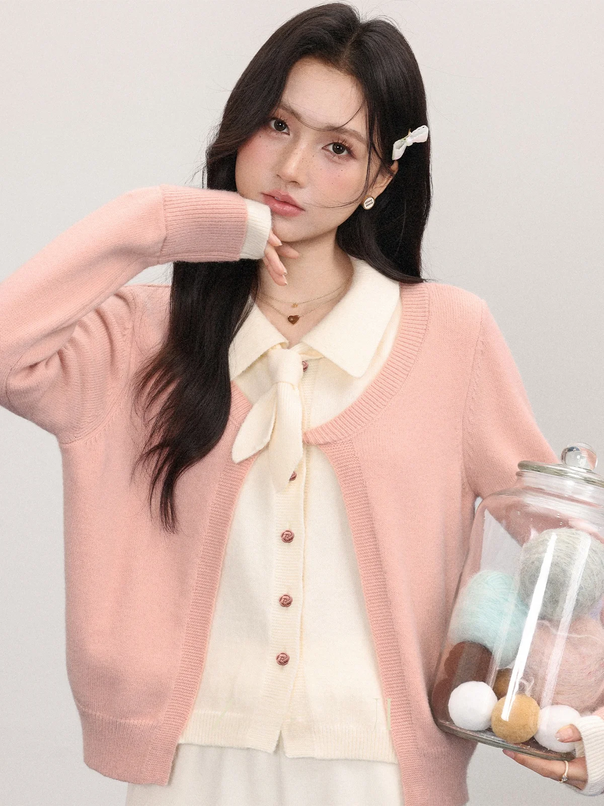 Розовый кардиган-свитер женский, имитация двухслойности, с отложным воротником, очень красивый, для носки отдельно, осень-зима, новинка
Розовый кардиган-свитер женский, имитация двухслойности, с отложным воротником, очень красивый, для носки отдельно, осень-зима, новинка