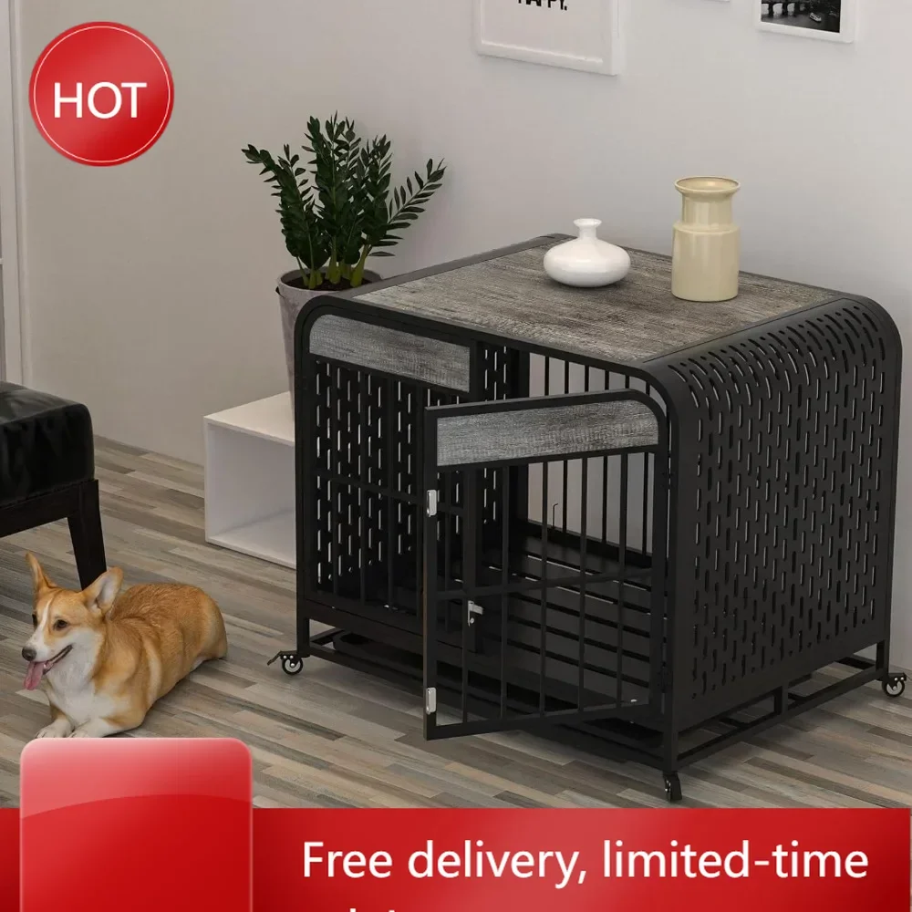 Hot-selling32" Heavy Duty Dog Crate Furniture Dog Kennel, Wood Indoor Dog Cage
Hot-selling32" Heavy Duty Dog Crate Furniture Dog Kennel, Wood Indoor Dog Cage