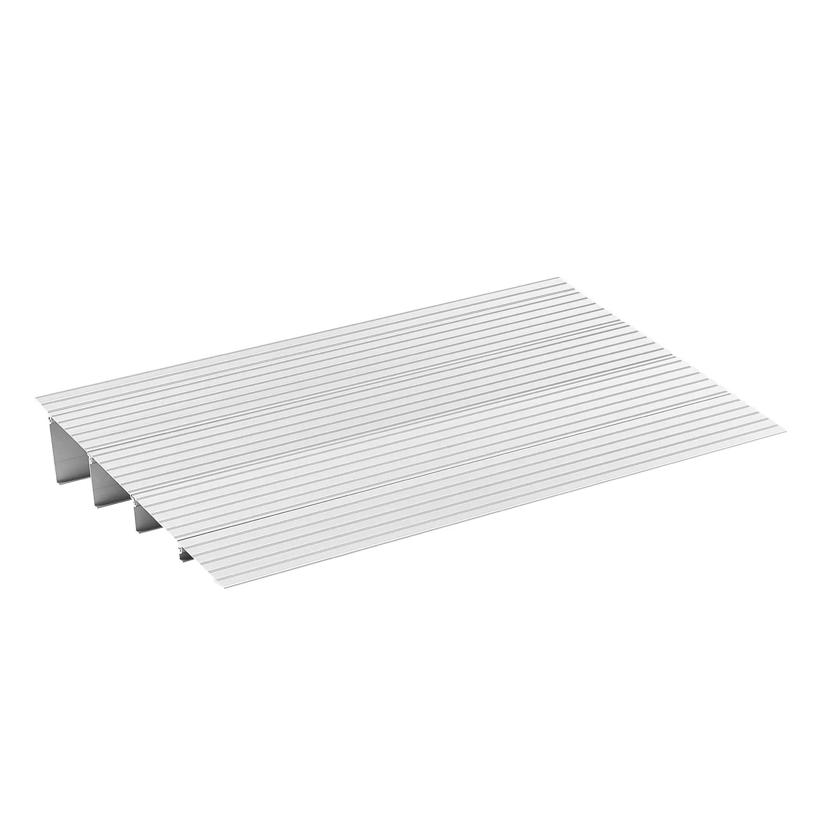 Door Threshold Ramp, 4 Inch Rise, Aluminum Alloy Threshold Ramp Rated 800 Lbs Load Capacity, Handicap Ramps For Home Steps For