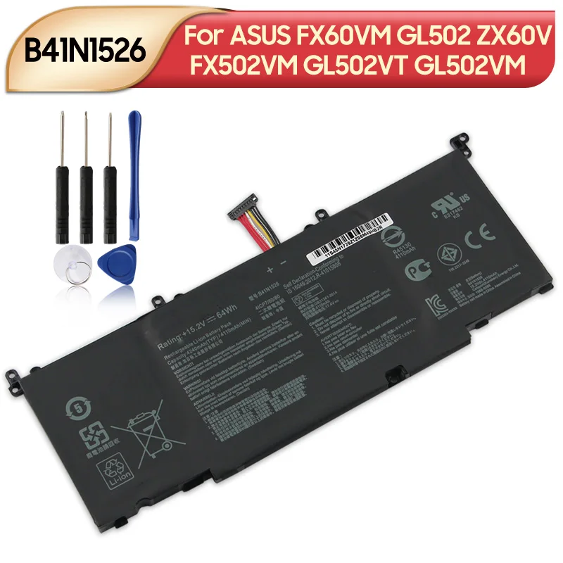 NEW Replacement Battery B41N1526 For ASUS FX60VM GL502 ZX60V FX502VM GL502VT GL502VM S5VS S5VM S5VT6700 FX60VM ZX60VM 4240mAh
NEW Replacement Battery B41N1526 For ASUS FX60VM GL502 ZX60V FX502VM GL502VT GL502VM S5VS S5VM S5VT6700 FX60VM ZX60VM 4240mAh