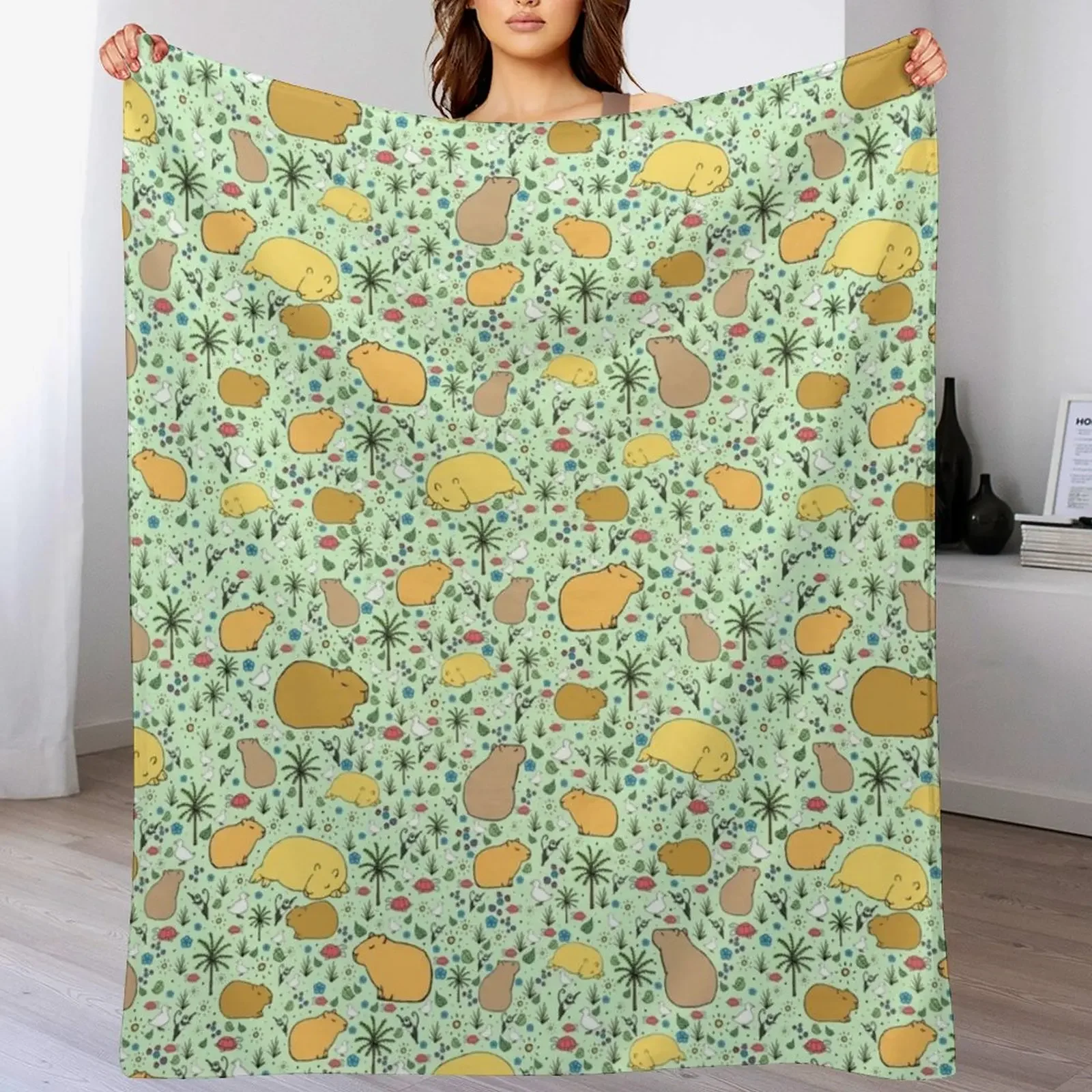 Capybaras in Green Throw Blanket valentine gift ideas Thin Decorative Sofas Single Blankets
Capybaras in Green Throw Blanket valentine gift ideas Thin Decorative Sofas Single Blankets