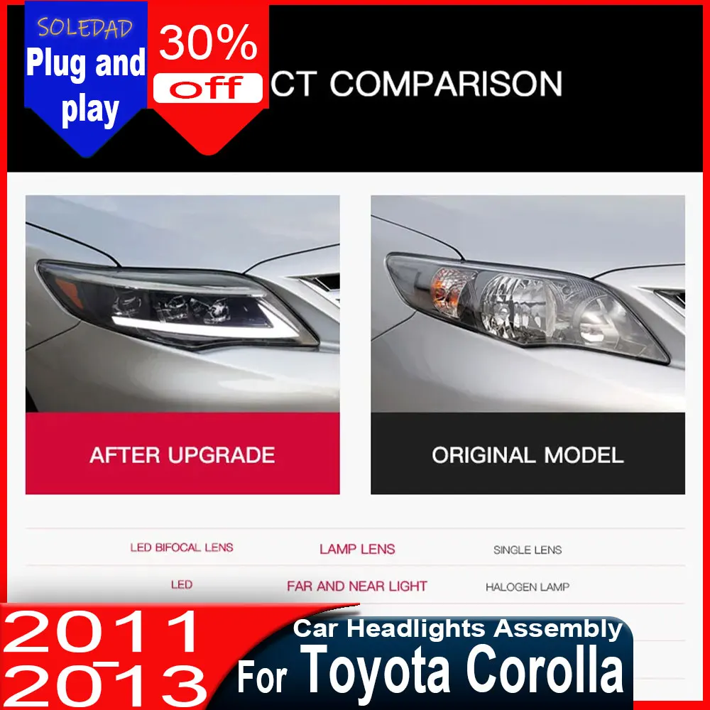 Фара для Toyota Corolla LED 2011-2013, с ДХО, поворотником, дальним светом и проектором «Ангельские глазки»
Фара для Toyota Corolla LED 2011-2013, с ДХО, поворотником, дальним светом и проектором «Ангельские глазки»