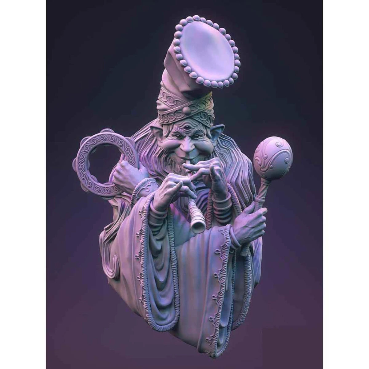 1/10 scale resin model - half figure - fantasy theme - wizard - unassembled and unpainted DIY kit - 1042X
1/10 scale resin model - half figure - fantasy theme - wizard - unassembled and unpainted DIY kit - 1042X