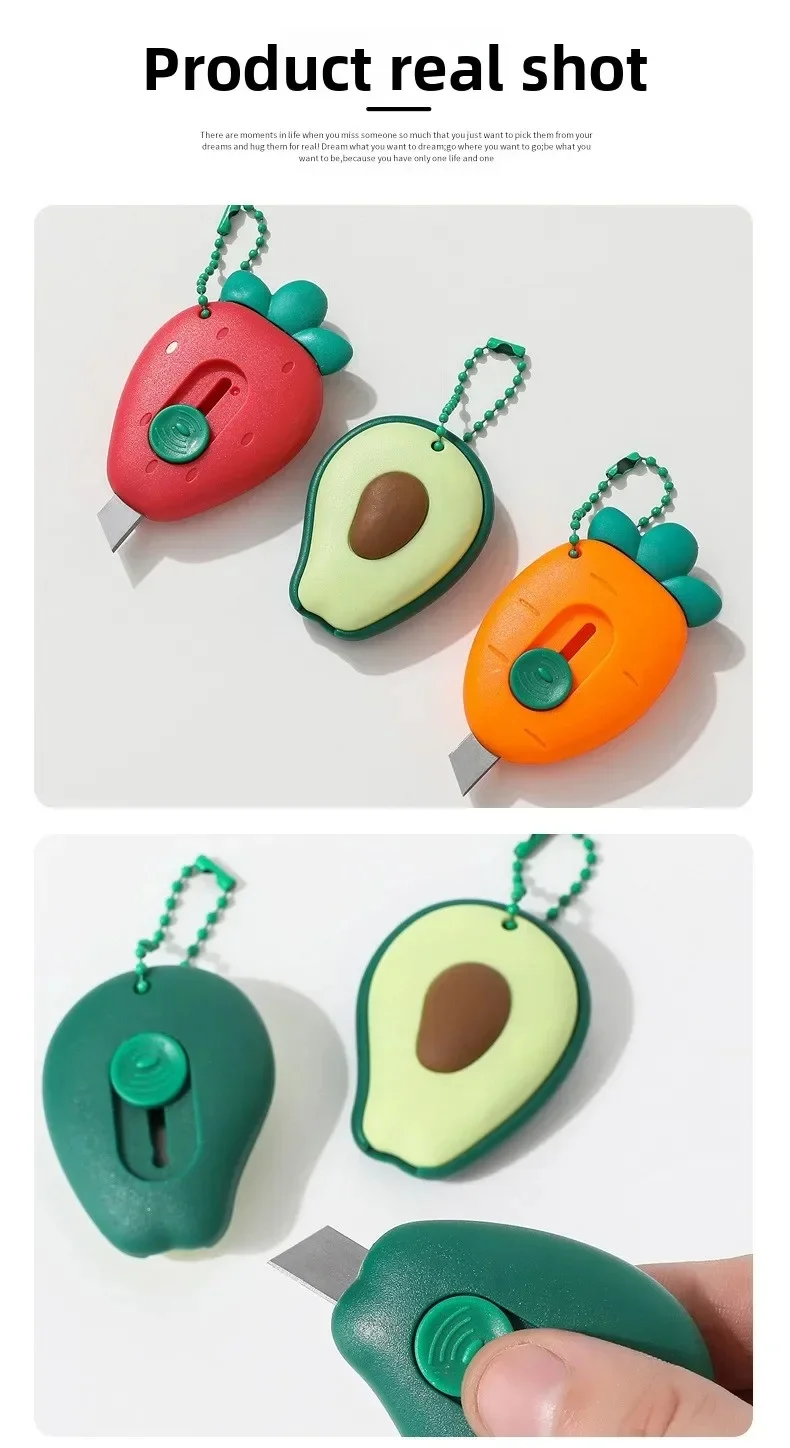 1Pcs Utility Knife In The Shape Of Mini Fruit Designed To Be Hung For Unpacking Paper Cuttings Envelope Wrapping Tool
1Pcs Utility Knife In The Shape Of Mini Fruit Designed To Be Hung For Unpacking Paper Cuttings Envelope Wrapping Tool