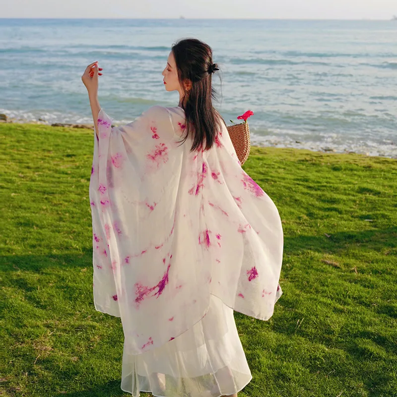New Women Poncho thin shawl travel photo Cloak sunscreen scarf loose sunshade cover cape P2
New Women Poncho thin shawl travel photo Cloak sunscreen scarf loose sunshade cover cape P2