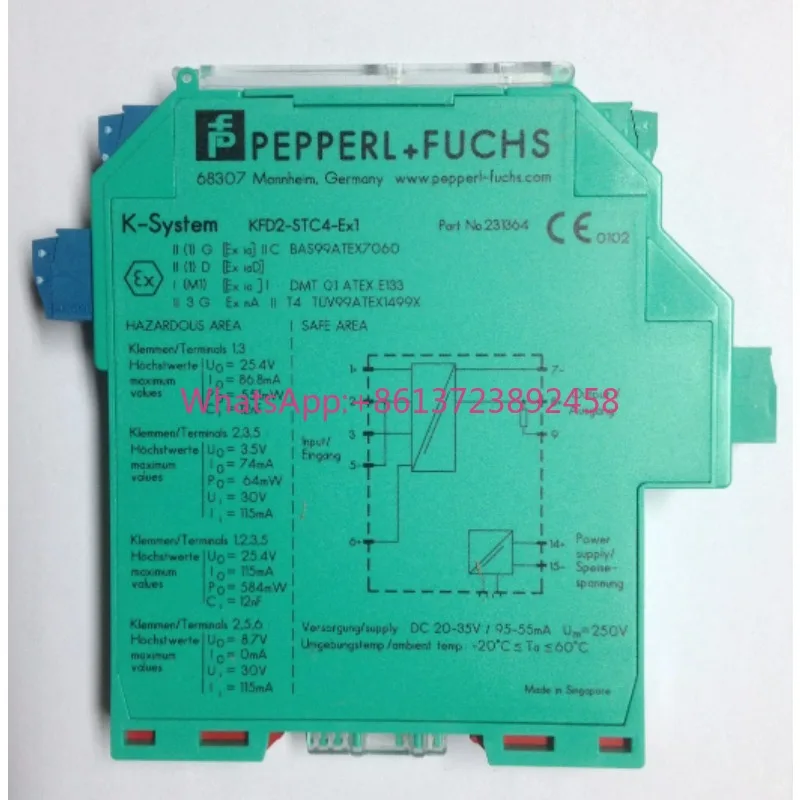 New in box KFD2-SCD-EX1.LK Safety Barrier KFD2-VR4-EX1.26
New in box KFD2-SCD-EX1.LK Safety Barrier KFD2-VR4-EX1.26