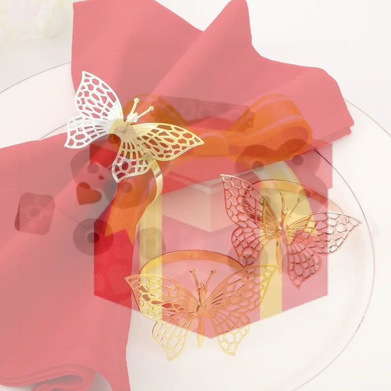 【HG】Iron Napkin Ring Gold/Rose Gold/Silver Butterfly/Hollow Hollow Butterfly Napkin Ring Decorative Napkin Clasp Coffee Shop
【HG】Iron Napkin Ring Gold/Rose Gold/Silver Butterfly/Hollow Hollow Butterfly Napkin Ring Decorative Napkin Clasp Coffee Shop