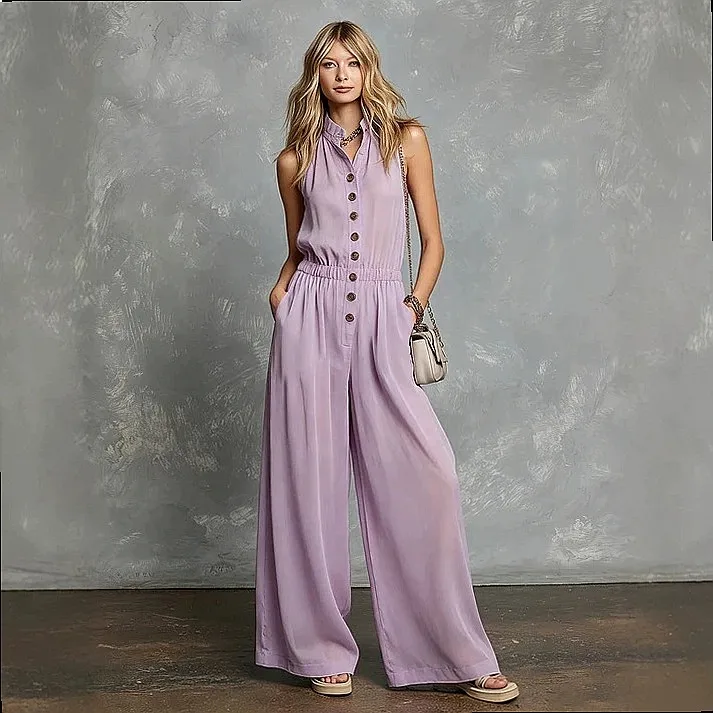 Women's Sleeveless Button Pocket Jumpsuit Overall Romper Summer Spring Casual Playsuit
Women's Sleeveless Button Pocket Jumpsuit Overall Romper Summer Spring Casual Playsuit
