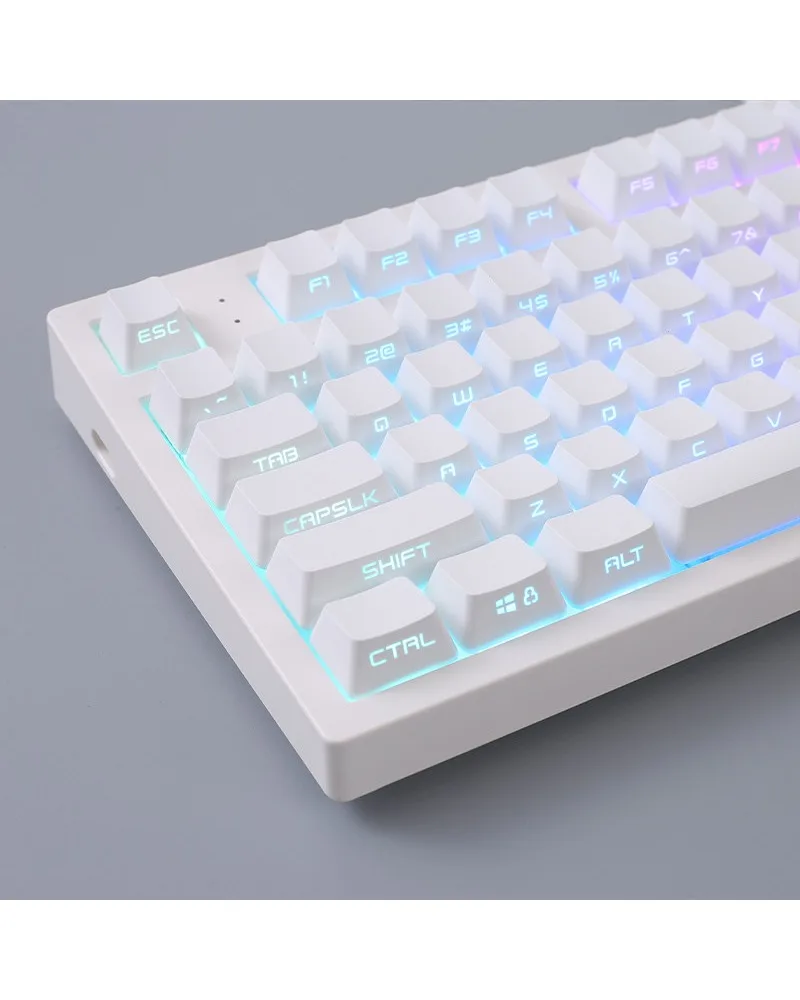 Pure white side engraved keycap gradual change light transmission PBTOEM pure black 7580 e-sports mechanical wireless keyboard
Pure white side engraved keycap gradual change light transmission PBTOEM pure black 7580 e-sports mechanical wireless keyboard