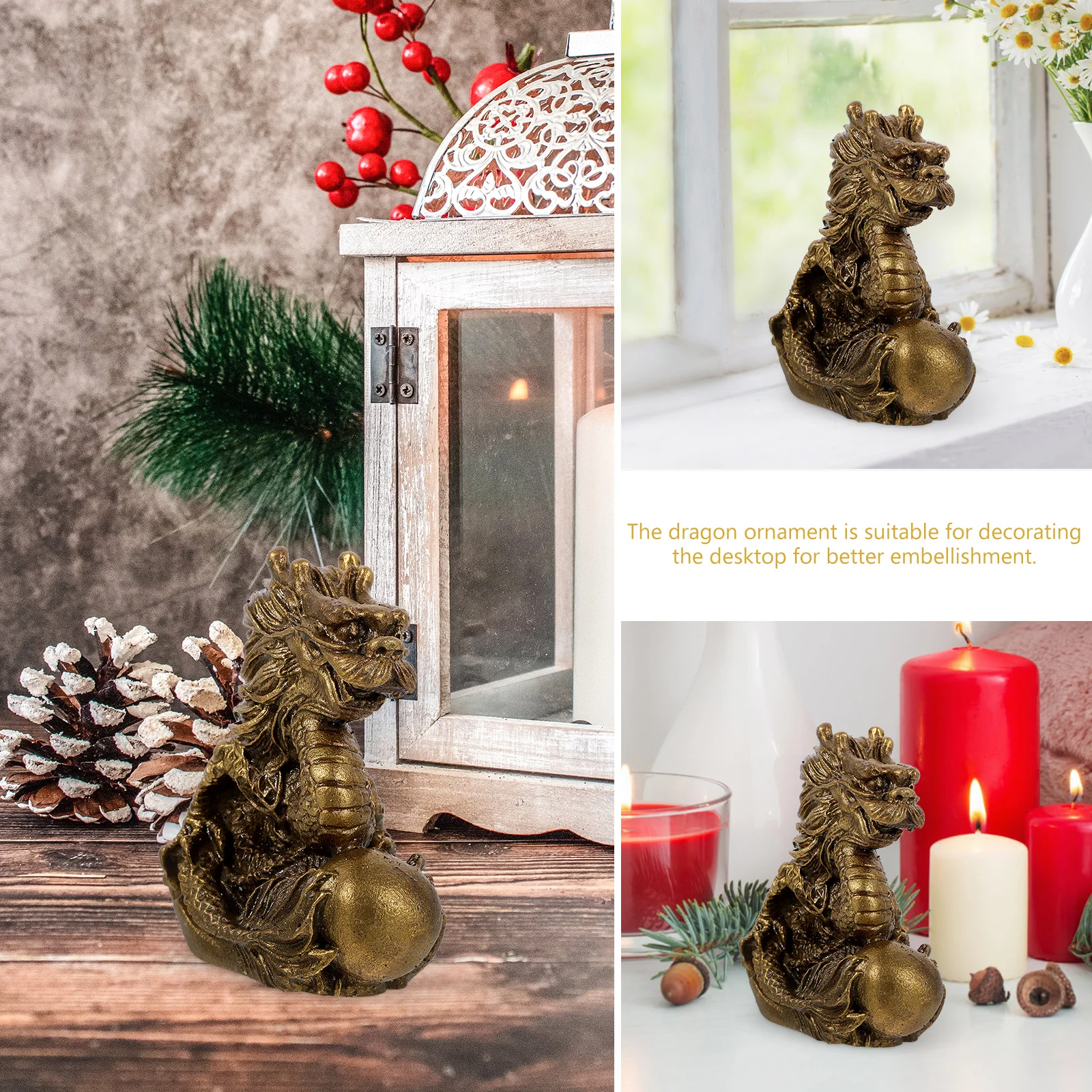 Mini Zodiac Dragon Statue Copper Decorations Office Table nament Chinese Dragon Symbolism Small Size Sculpture Durability Easy
Mini Zodiac Dragon Statue Copper Decorations Office Table nament Chinese Dragon Symbolism Small Size Sculpture Durability Easy