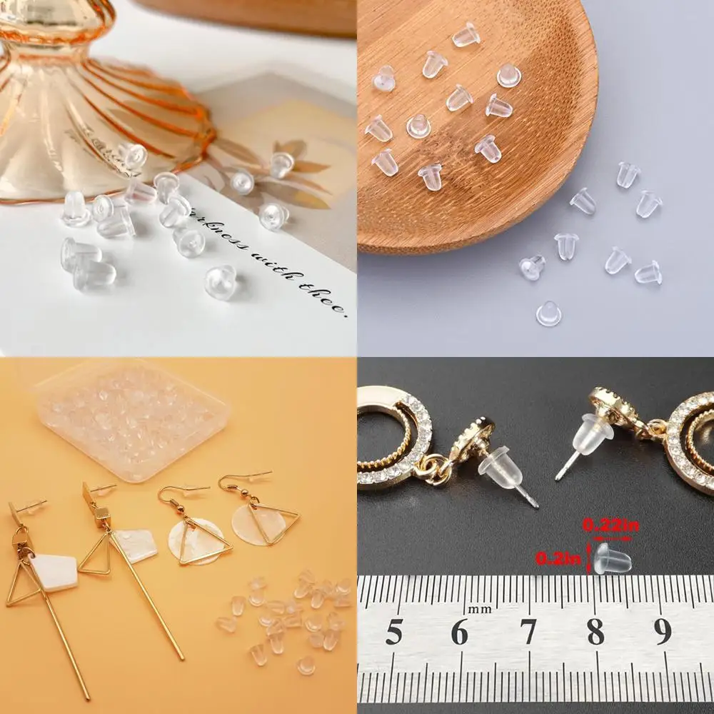 200 Pcs (100 Pairs) Silicone Earring Backs, Clear Saety Earring Backings Sot Back Pads Clutch Stopper Replacement or ish Hook Ea
200 Pcs (100 Pairs) Silicone Earring Backs, Clear Saety Earring Backings Sot Back Pads Clutch Stopper Replacement or ish Hook Ea