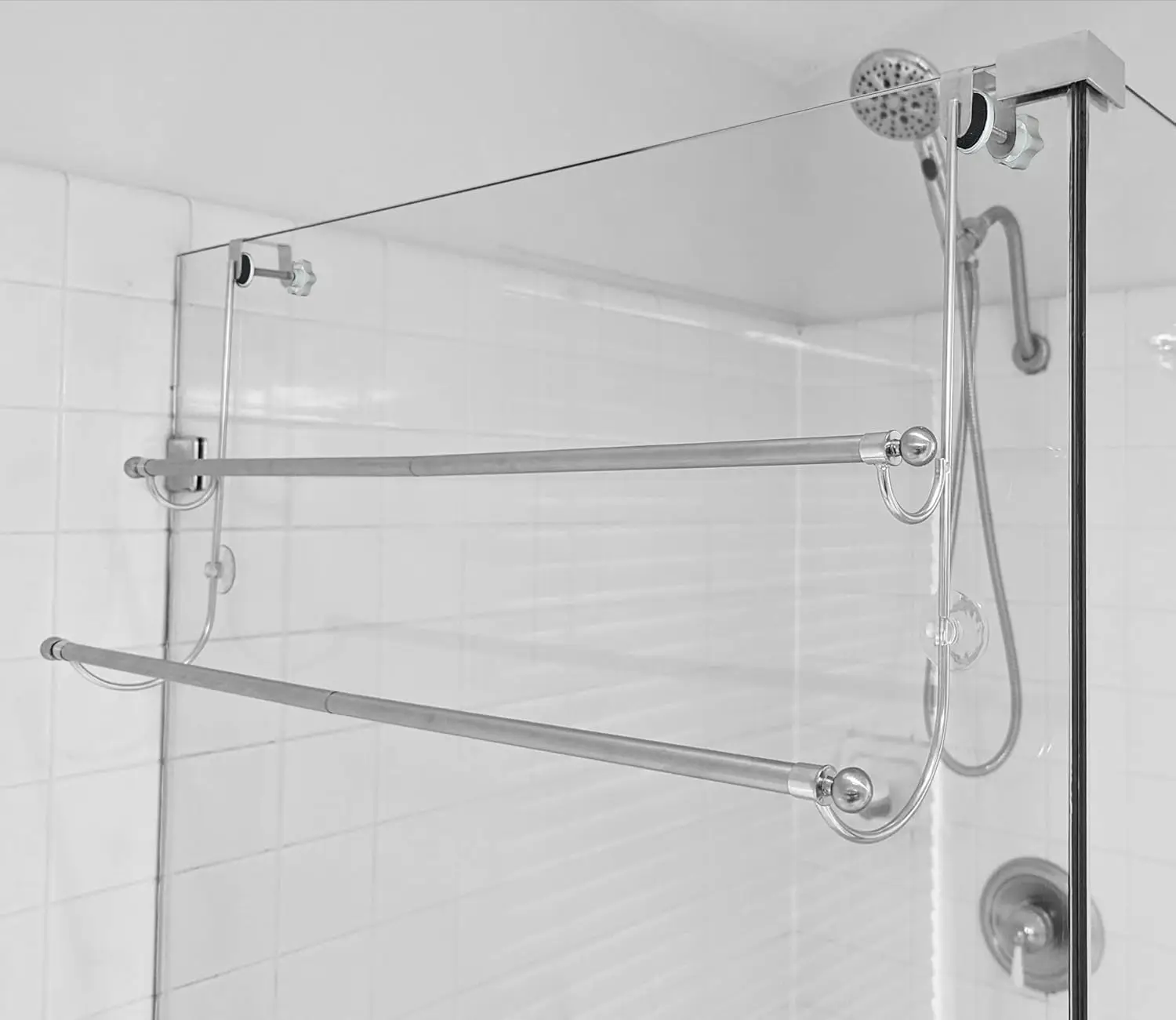 Extra Wide (32"x 16"x 4.7”) Towel Rack for Over Glass Shower Wall or Glass Shower Enclosure (Frameless or Frames up to
Extra Wide (32"x 16"x 4.7”) Towel Rack for Over Glass Shower Wall or Glass Shower Enclosure (Frameless or Frames up to