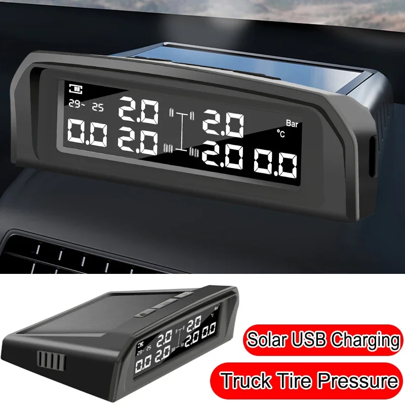 Solar Power TPMS Truck Tire Pressure Monitor System Security Alarm Systems Tyre Pressure Temperature Warning with Waterproof
Solar Power TPMS Truck Tire Pressure Monitor System Security Alarm Systems Tyre Pressure Temperature Warning with Waterproof