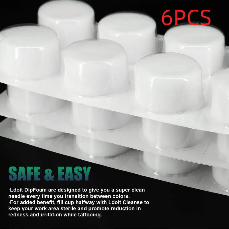 6PCS Tattoo Dip Foam Sponge Sterilized Dip Cup Caps Sterilized Tattoo Needle Dip Foam Cleaning Cup For Needle And Tip Rinse
6PCS Tattoo Dip Foam Sponge Sterilized Dip Cup Caps Sterilized Tattoo Needle Dip Foam Cleaning Cup For Needle And Tip Rinse