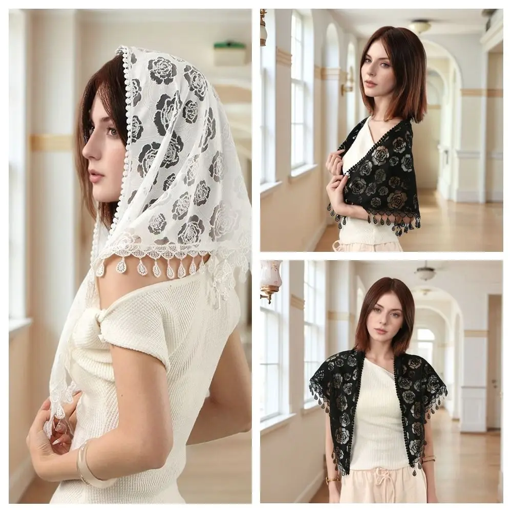 Retro Fake Collar Lace Scarf Veil Headband Cape Cloak Lace Triangle Scarf Korean Style Wraps Hip Scarf Ladies
Retro Fake Collar Lace Scarf Veil Headband Cape Cloak Lace Triangle Scarf Korean Style Wraps Hip Scarf Ladies