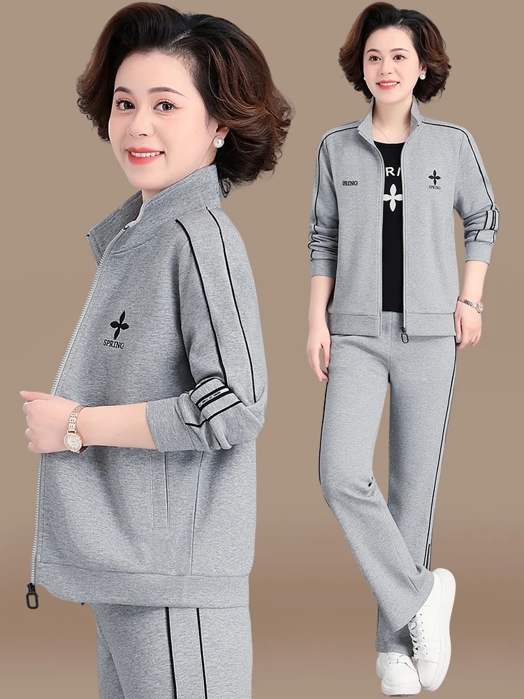 Casual Mom Sportswear Set Women's Spring Autumn Two-Piece Sweatirt plus Size Top Middle-Aged And ly Outerwear
Casual Mom Sportswear Set Women's Spring Autumn Two-Piece Sweatirt plus Size Top Middle-Aged And ly Outerwear