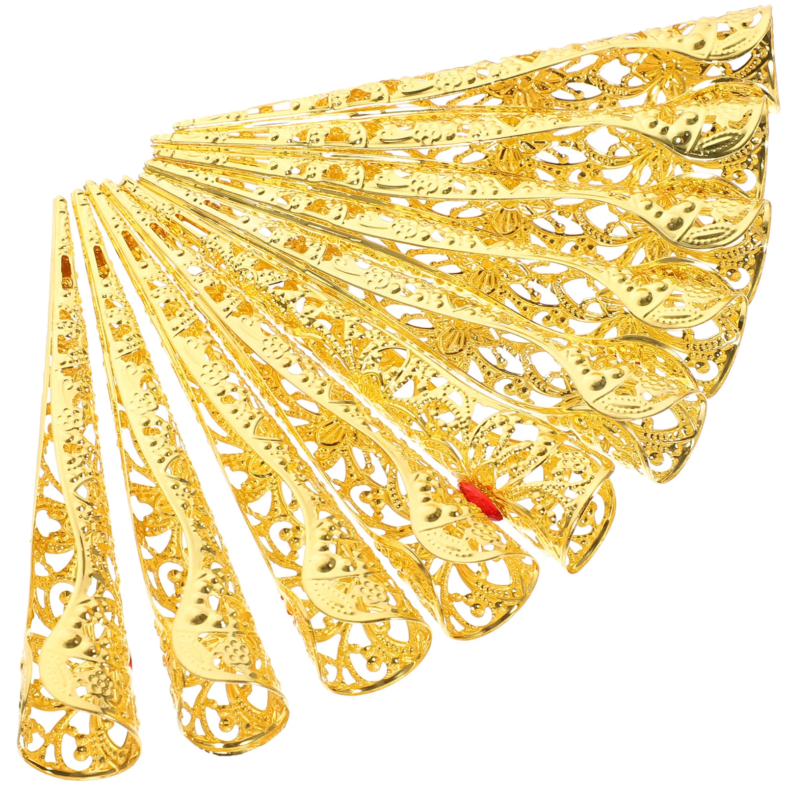 10Pcs Metal Hollow Finger Claws Ancient Queen Nail Tips Cover Perfect for Halloween Cosplay Costume Accessories
10Pcs Metal Hollow Finger Claws Ancient Queen Nail Tips Cover Perfect for Halloween Cosplay Costume Accessories