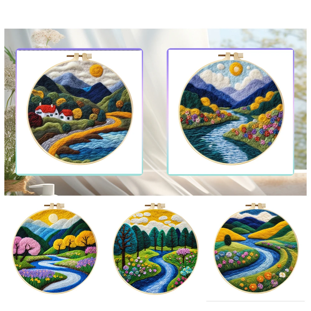 GATYZTORY Wool Felting Painting Kit With Embroidery Kit Landscape Funny Diy Felt Needle Wool Painting 20X20cm Frame Home Decor G
GATYZTORY Wool Felting Painting Kit With Embroidery Kit Landscape Funny Diy Felt Needle Wool Painting 20X20cm Frame Home Decor G