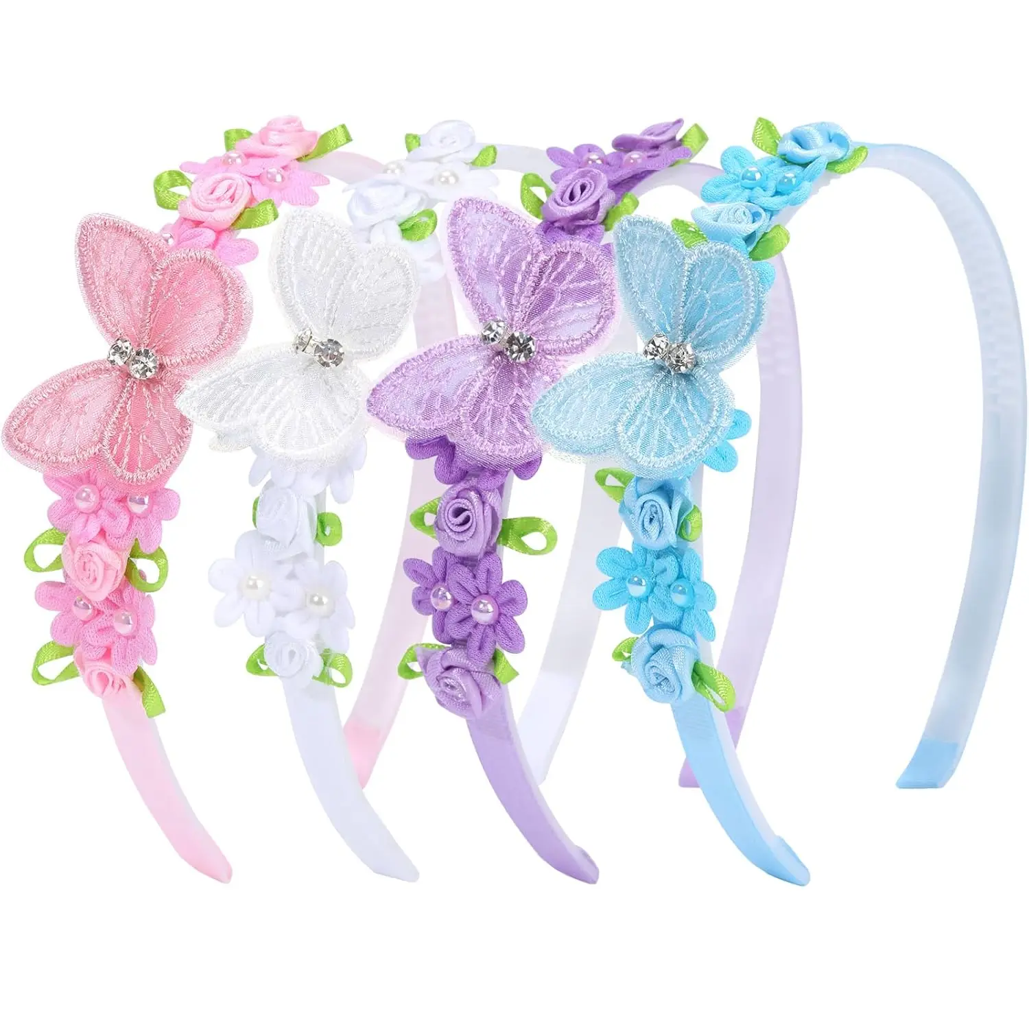 Butterfly Headbands for Girls, 4 Pack Non Slip Floral Hair Accessories with Diamonds for Toddlers Kids Teens
Butterfly Headbands for Girls, 4 Pack Non Slip Floral Hair Accessories with Diamonds for Toddlers Kids Teens