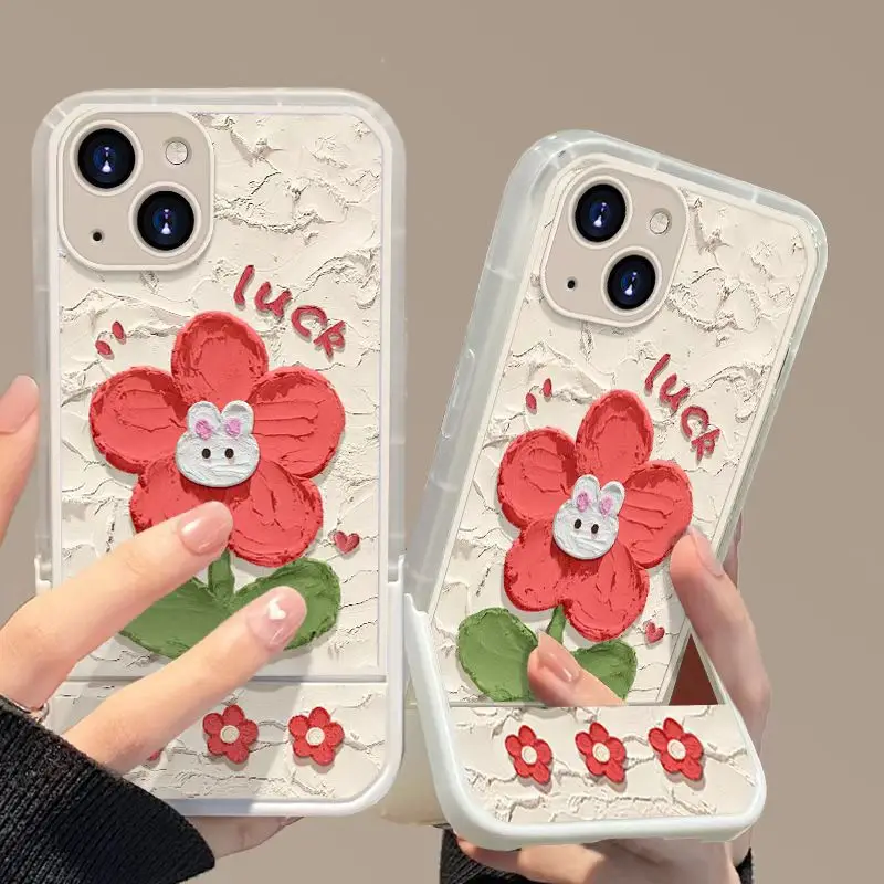 Lovely Floral Luck Bunny Phone Cover With Holder For iPhone 14 Plus 13 12 11 Pro Max 7 8 Plus X XS Max XR Rabbit With Stander
Lovely Floral Luck Bunny Phone Cover With Holder For iPhone 14 Plus 13 12 11 Pro Max 7 8 Plus X XS Max XR Rabbit With Stander