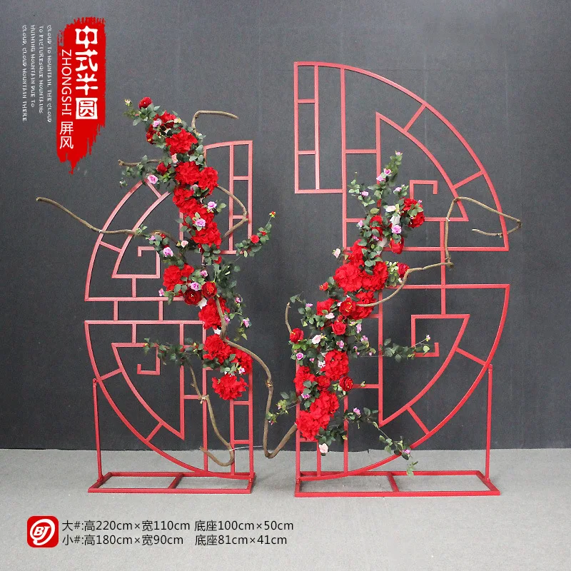 Декоративная арка из кованого железа Baijie, полукруглая, в китайском стиле, для свадебных мероприятий, фон для свадебной сцены, красное украшение
Декоративная арка из кованого железа Baijie, полукруглая, в китайском стиле, для свадебных мероприятий, фон для свадебной сцены, красное украшение