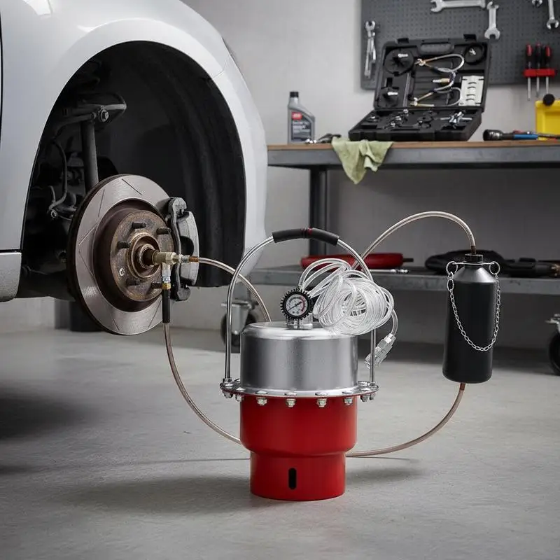 Brake Fluid Exchanger 5L For Auto Repair, Oil Change, System Maintenance, Manual Pump Operation Portable Pressure Gauge Heavy Duty Tank 110PSI High Efficiency Professional Grade Garage Equipment
Brake Fluid Exchanger 5L For Auto Repair, Oil Change, System Maintenance, Manual Pump Operation Portable Pressure Gauge Heavy Duty Tank 110PSI High Efficiency Professional Grade Garage Equipment