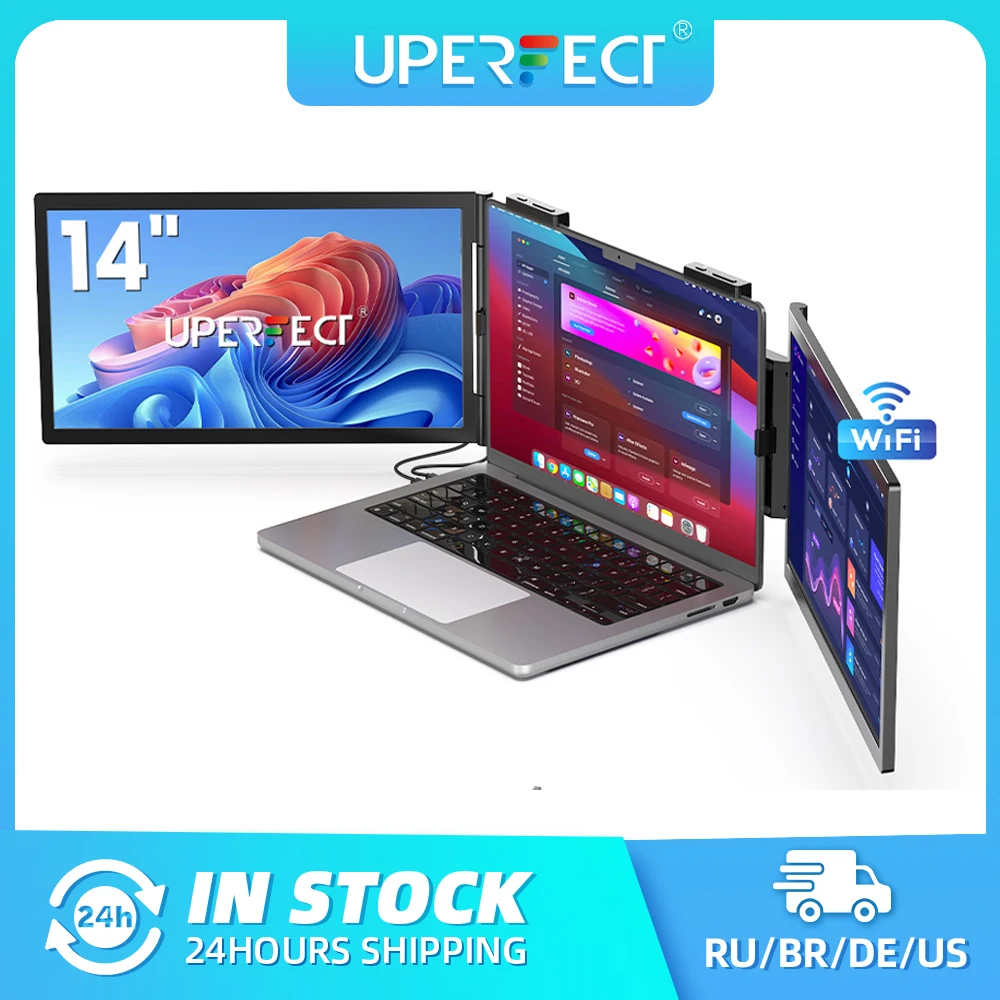 UPERFECT 14" 1080P Wireless Portable Monitor One Cable USB-C Laptop Screen Extender Travel Display Triple Screen for Laptop Mac
UPERFECT 14" 1080P Wireless Portable Monitor One Cable USB-C Laptop Screen Extender Travel Display Triple Screen for Laptop Mac