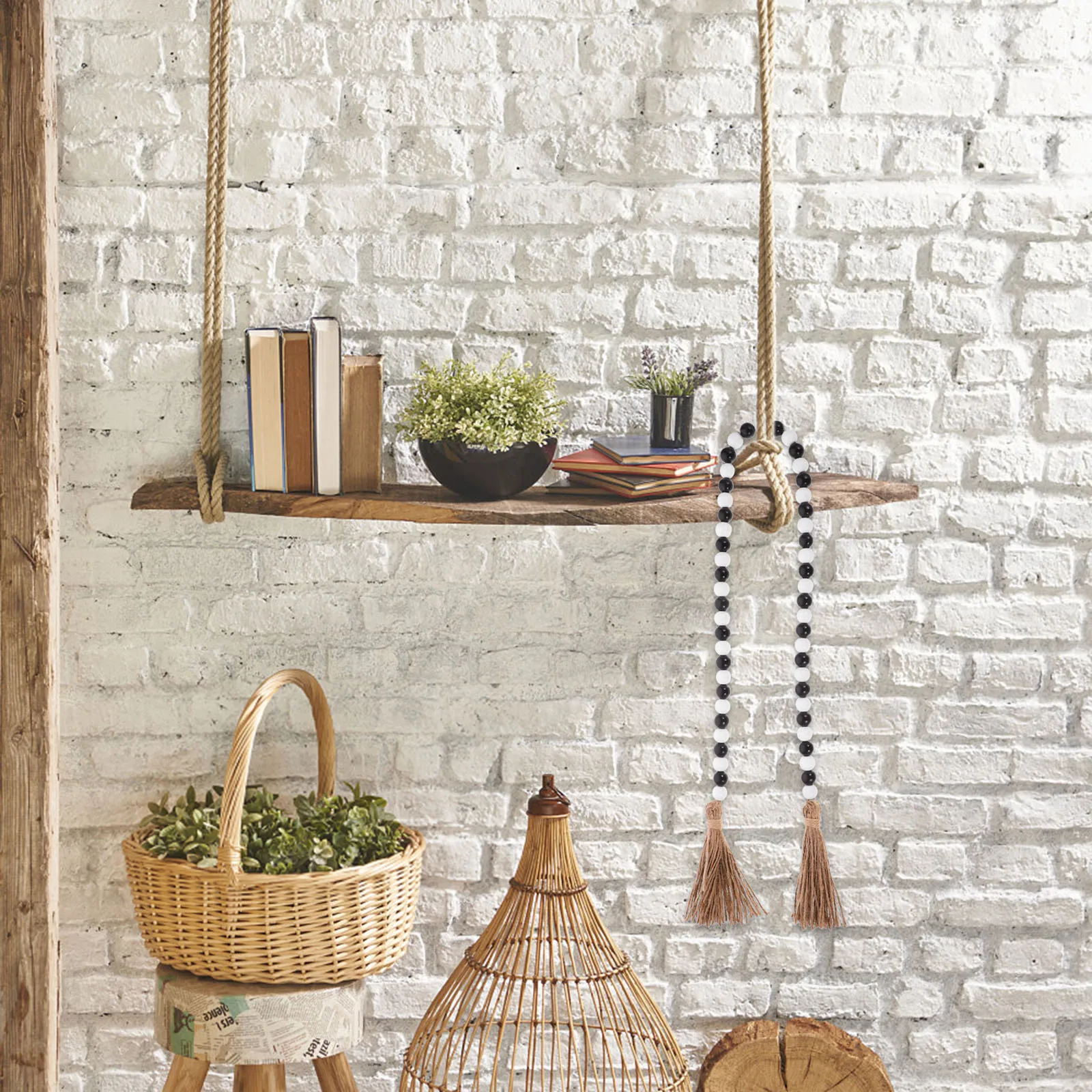 Farmhouse Beads Garland Beaded Garlands Home Decorative Accessories for Table Wood With Tassel
Farmhouse Beads Garland Beaded Garlands Home Decorative Accessories for Table Wood With Tassel