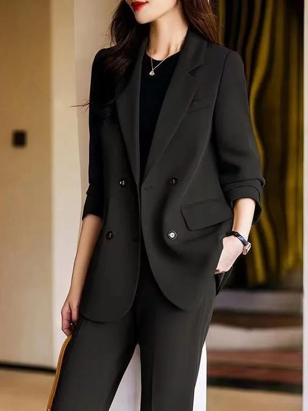 Profional Women's Suit Set Light Mauve Color Spring Autumn Faionable Ele Sle Long Sve Button up Workwear
Profional Women's Suit Set Light Mauve Color Spring Autumn Faionable Ele Sle Long Sve Button up Workwear