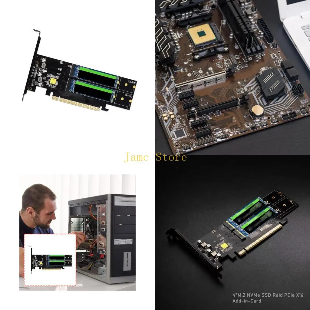 LX0B Upgraded 4 Slot PCIe NVMe M.2 Converter Adapter Expansion Card Supports NVMe
LX0B Upgraded 4 Slot PCIe NVMe M.2 Converter Adapter Expansion Card Supports NVMe