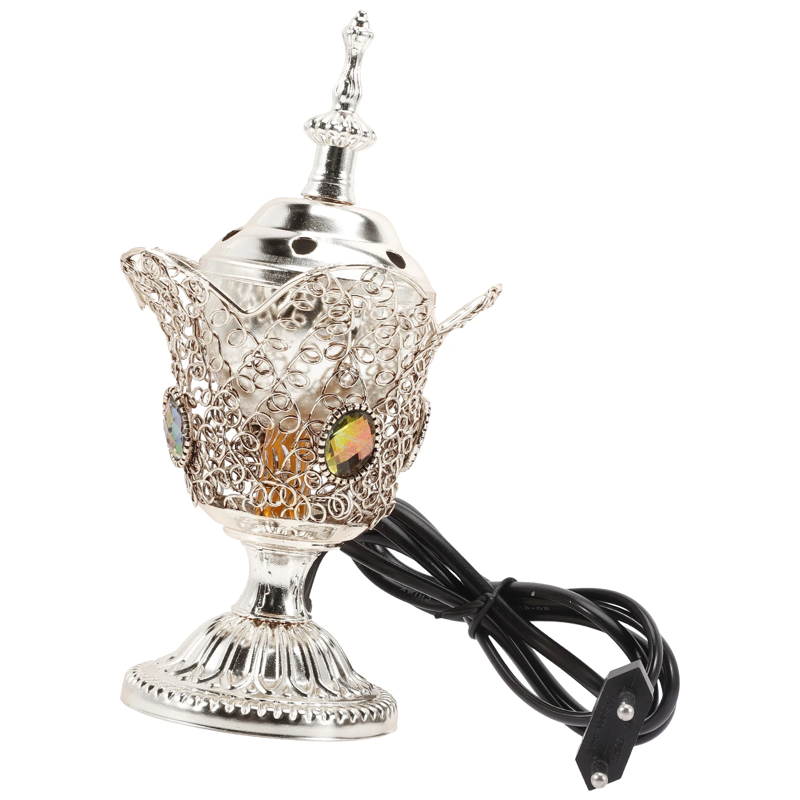 Electric Incense Burner Metal Censer for Home Living Room Table Aromatherapy Stove Middle Eastern Style Household Decor
Electric Incense Burner Metal Censer for Home Living Room Table Aromatherapy Stove Middle Eastern Style Household Decor