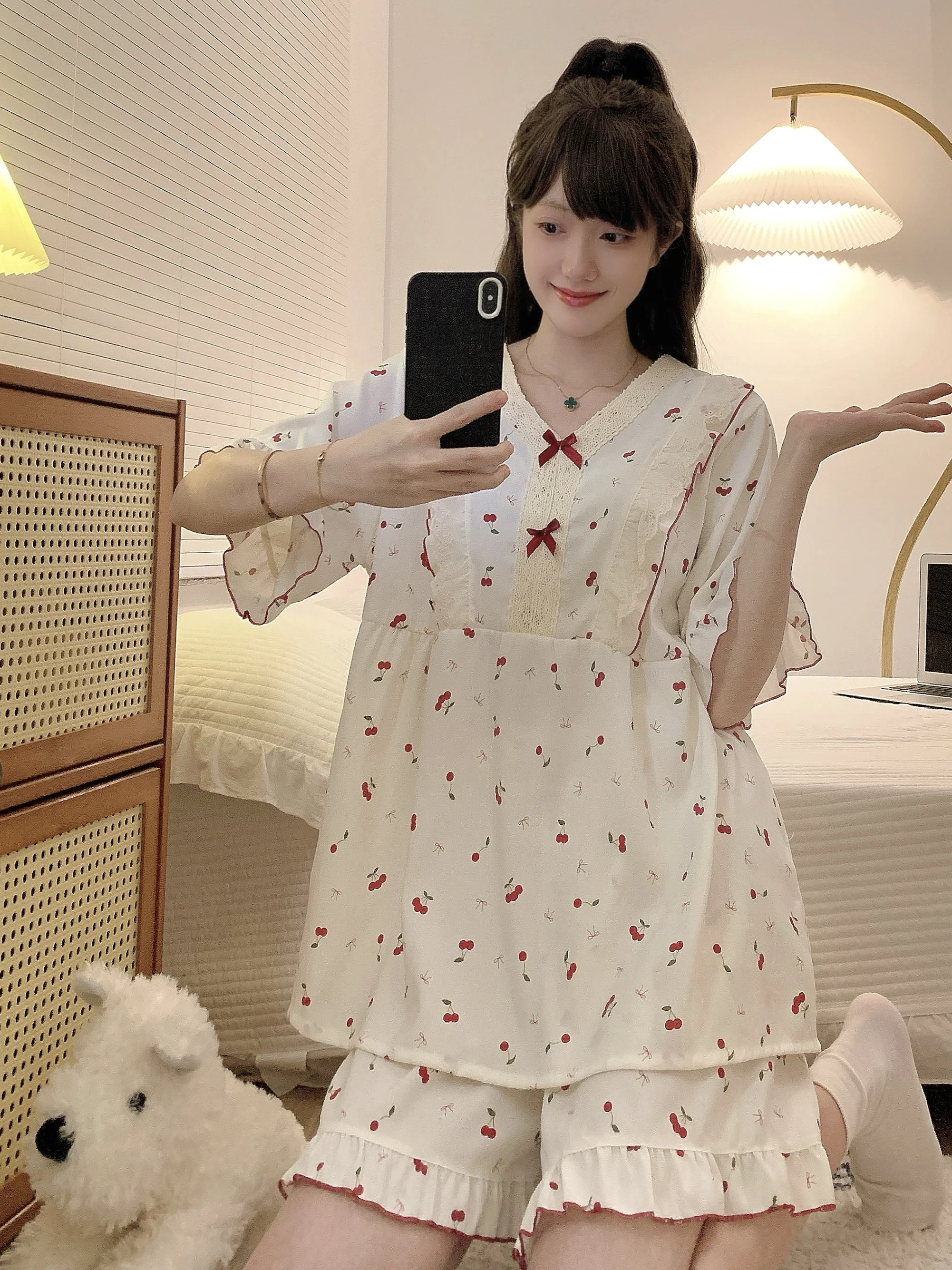 Комплект домашней одежды больших размеров Cloud Cotton Spwear V-Ne Sweet Girl Sle для женщин больших размеров до 260 летних пижам
Комплект домашней одежды больших размеров Cloud Cotton Spwear V-Ne Sweet Girl Sle для женщин больших размеров до 260 летних пижам