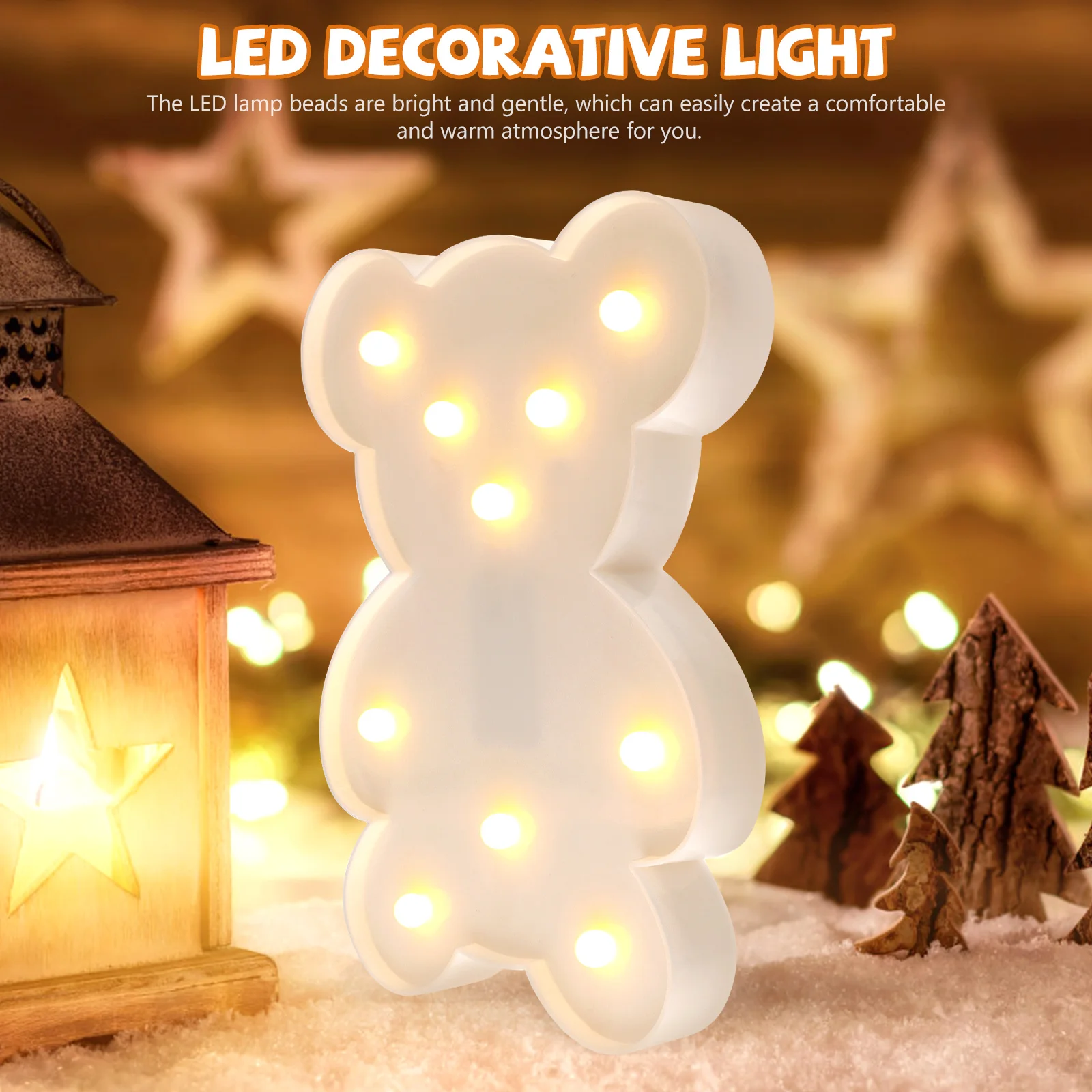 Bear Shaped PVC Night Light Lamp Bedroom Decorative LED Lights Gentle Glow Toddler Room Small Animal Lamps Creative Design Warm
Bear Shaped PVC Night Light Lamp Bedroom Decorative LED Lights Gentle Glow Toddler Room Small Animal Lamps Creative Design Warm