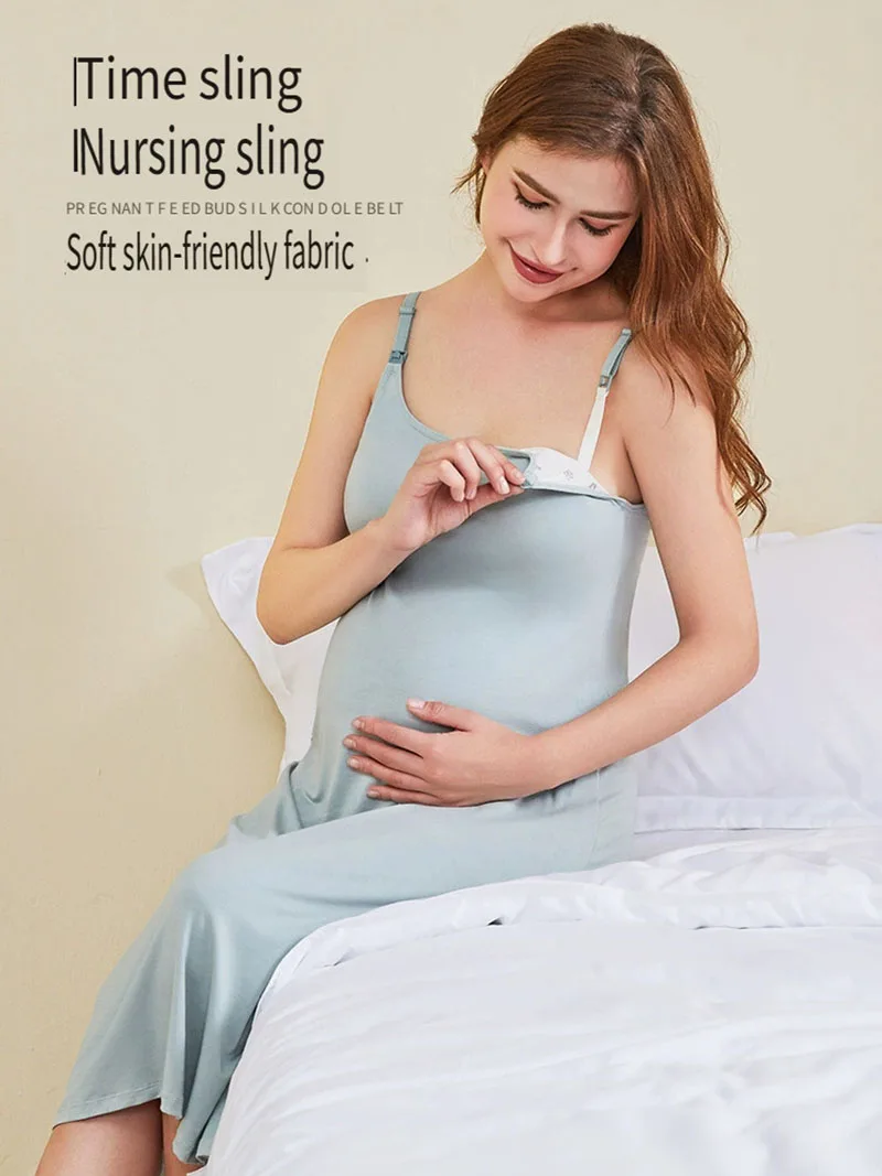 1PC Women's Maternity Nursing Tank Dress with Built-in Bra Breastfeeding Long Sleeveless Nightdress for Pregnant Nursing Mothers
1PC Women's Maternity Nursing Tank Dress with Built-in Bra Breastfeeding Long Sleeveless Nightdress for Pregnant Nursing Mothers