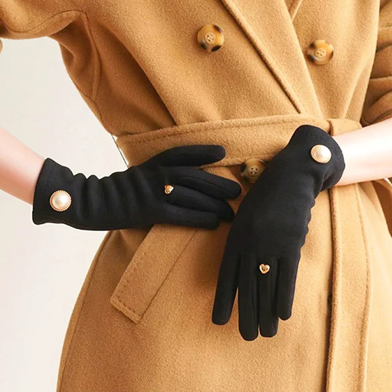 Women Keep Warm Fleece Lining Velvet Gloves Full Finger Windproof Pearl Mittens Touch Screen Winter Outdoor Thicken Cycling
Women Keep Warm Fleece Lining Velvet Gloves Full Finger Windproof Pearl Mittens Touch Screen Winter Outdoor Thicken Cycling