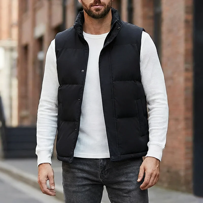 Autumn Winter Men's Vest Jacket Warm Sleeveless Jackets Waterproof Zipper Coat Stand-Up Collar Casual Waistcoat 2026 Cotton Vest
Autumn Winter Men's Vest Jacket Warm Sleeveless Jackets Waterproof Zipper Coat Stand-Up Collar Casual Waistcoat 2026 Cotton Vest