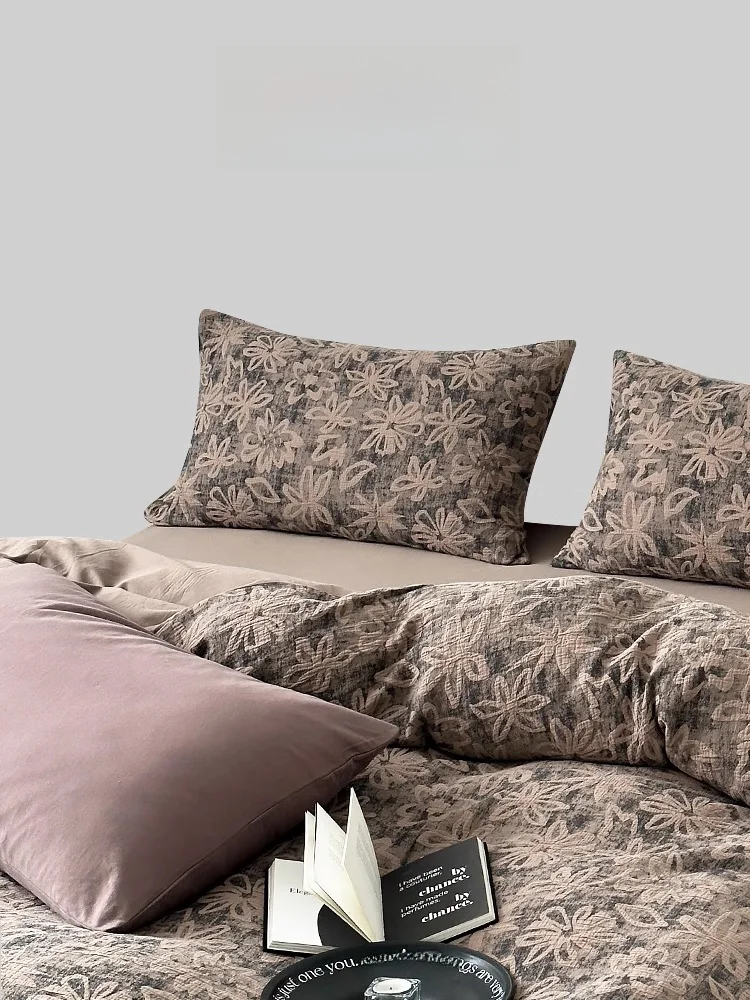 Totowish Pure Cotton Color Woven Floral Bedding Set Four Pieces Vintage Brown Bed Sheet Cover Duvet Cover Bedding Accessories
Totowish Pure Cotton Color Woven Floral Bedding Set Four Pieces Vintage Brown Bed Sheet Cover Duvet Cover Bedding Accessories