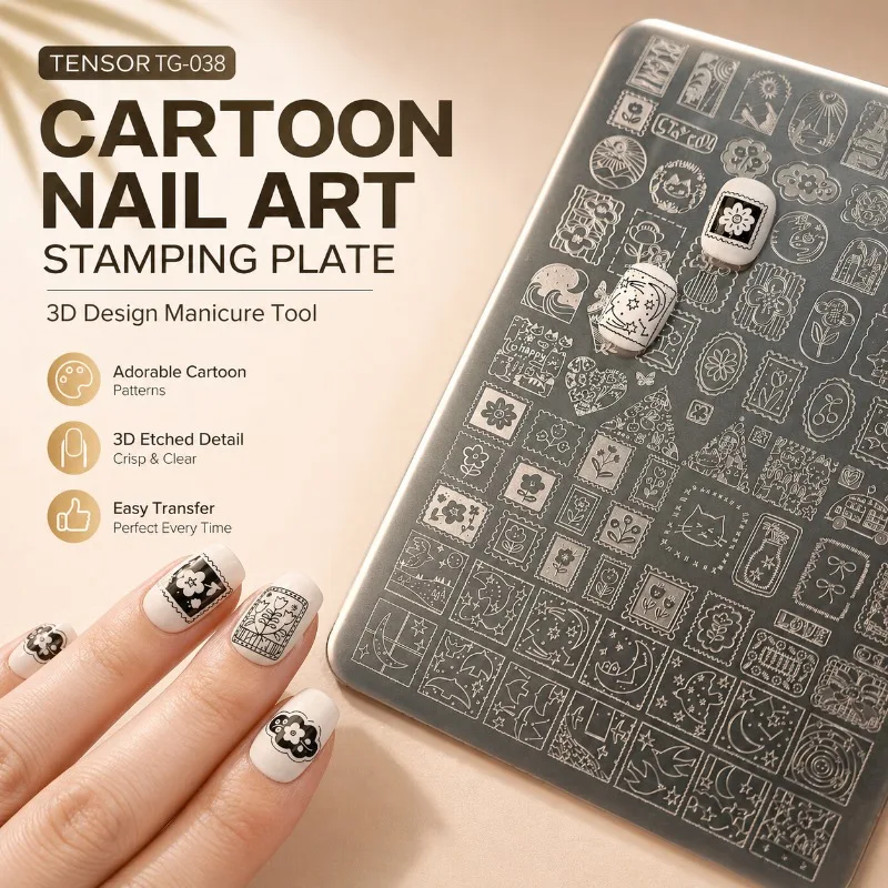 Sweet TG-038 Aesthetic High Grade Nail Stamping Plate Cute Cartoon Engraved Pattern Cozy Atmospheric Vibe Sturdy Metal Structure
Sweet TG-038 Aesthetic High Grade Nail Stamping Plate Cute Cartoon Engraved Pattern Cozy Atmospheric Vibe Sturdy Metal Structure