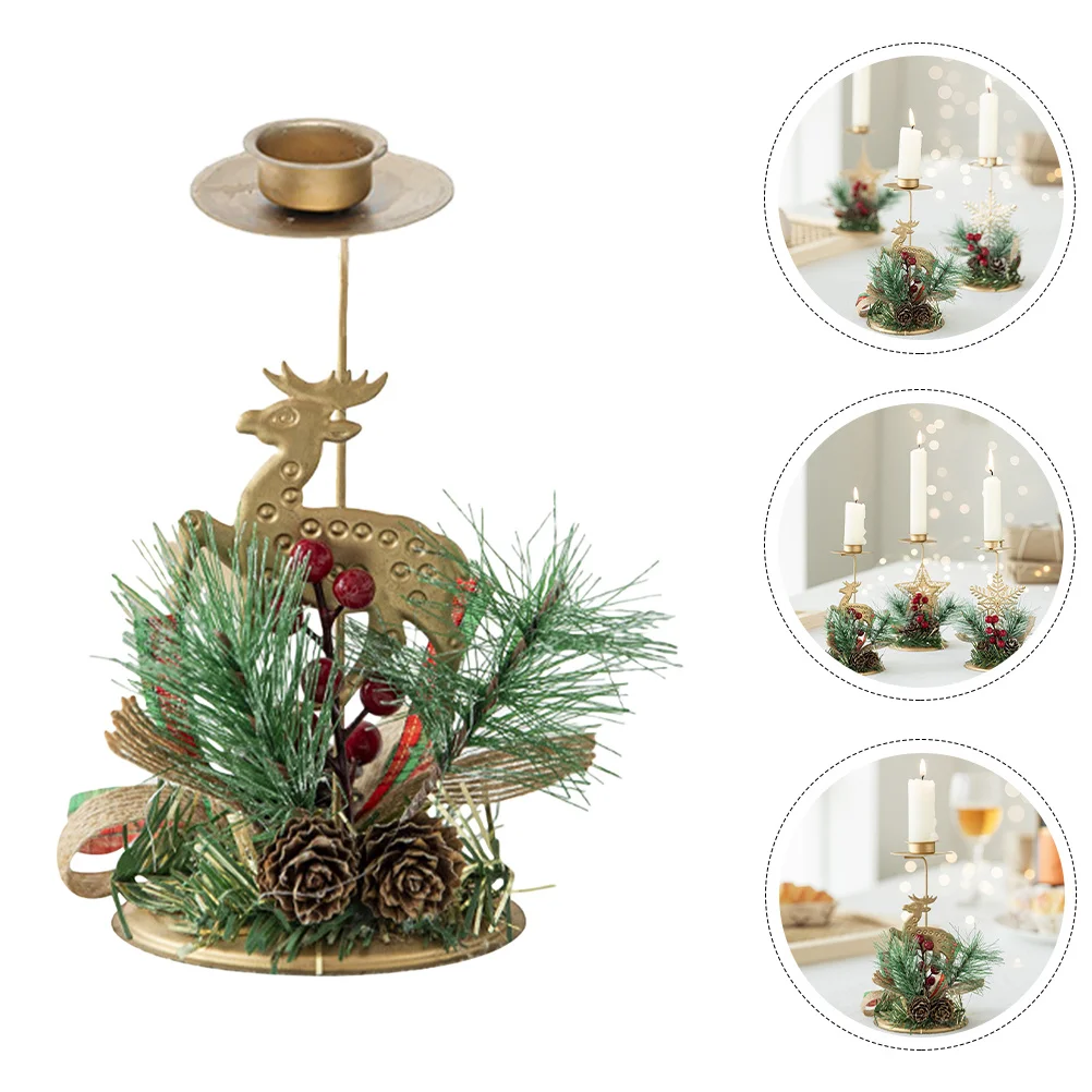 Christmas Decorative Holder Reindeer Wooden Iron Xmas Stand Table Decor Red Berries Pine Cones Golden Star Charms
Christmas Decorative Holder Reindeer Wooden Iron Xmas Stand Table Decor Red Berries Pine Cones Golden Star Charms