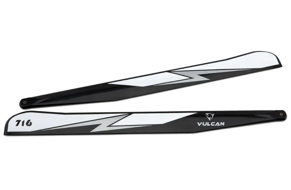 Vulcan Rotors EVO VP 716mm Carbon Fiber Main Blade Combo Set (Silver) w/105mm Tail Blades
Vulcan Rotors EVO VP 716mm Carbon Fiber Main Blade Combo Set (Silver) w/105mm Tail Blades