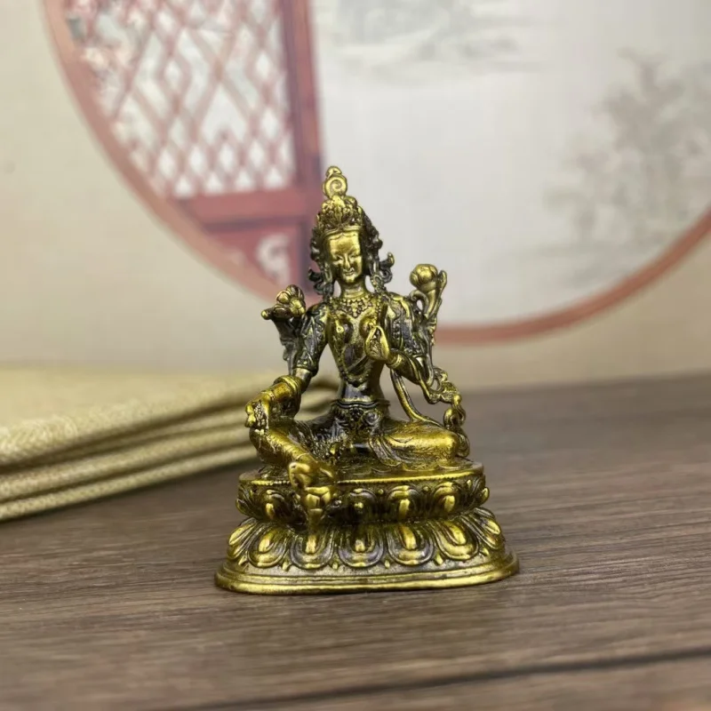 Brass vintage Buddha statue , bronze sculpture craft, and office desk decoration, green Tara ornament
Brass vintage Buddha statue , bronze sculpture craft, and office desk decoration, green Tara ornament