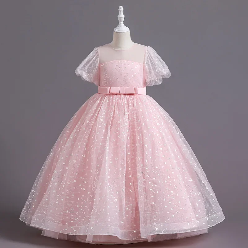 Girls' dress princess skirt waist length sequin bubble sleeve host long wedding dress fluffy mesh princess dress
Girls' dress princess skirt waist length sequin bubble sleeve host long wedding dress fluffy mesh princess dress