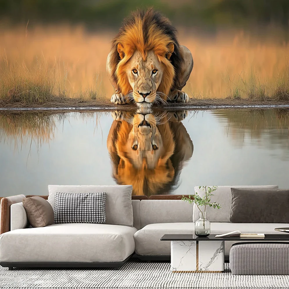 Custom Size Lion Pattern Wall Mural Animal Landscape Wallpaper Living Room Hotel Coffee Shop Office Background Wall Decor
Custom Size Lion Pattern Wall Mural Animal Landscape Wallpaper Living Room Hotel Coffee Shop Office Background Wall Decor