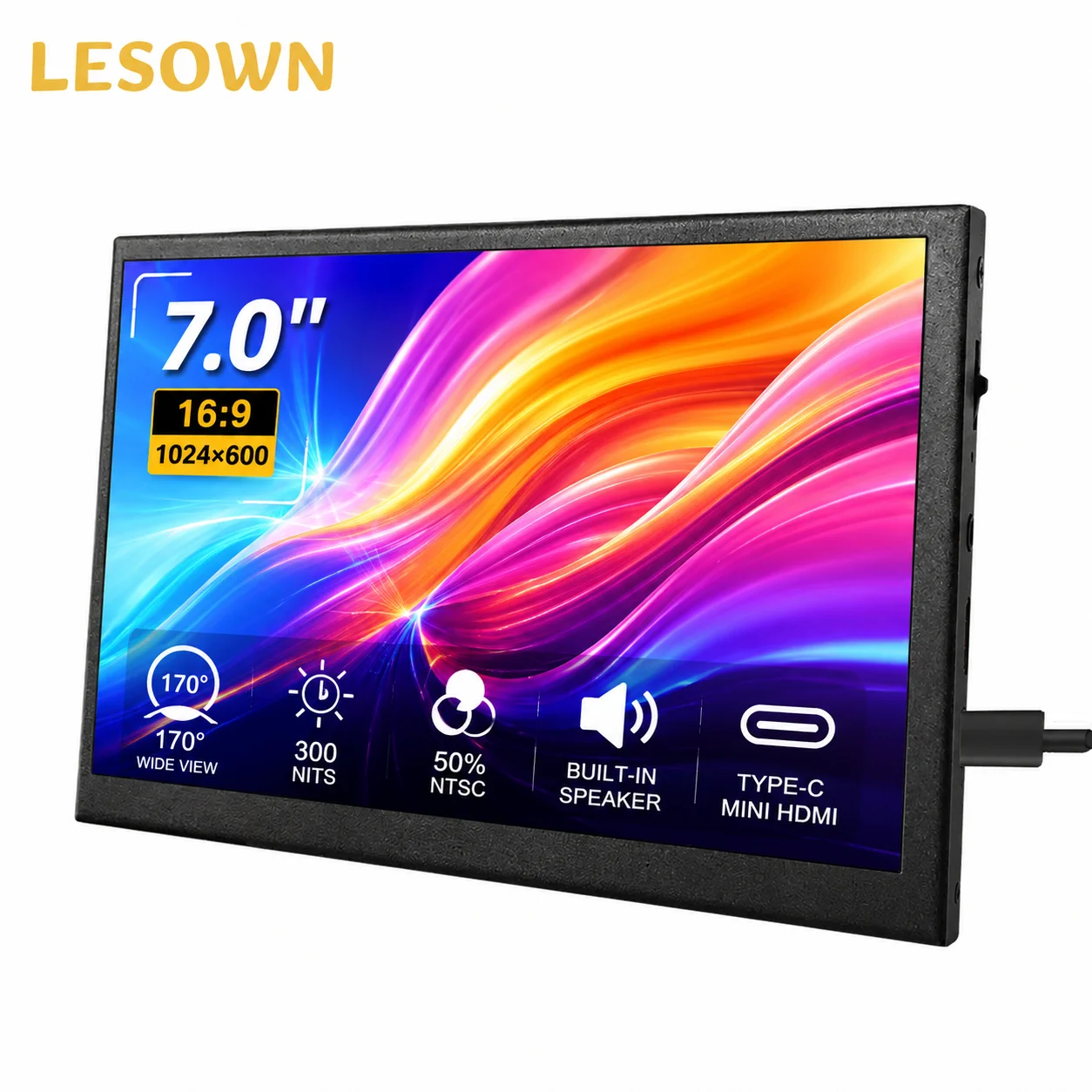 LESOWN 7 Inch IPS Monitor Plug and Play HDTV Screen for PC Desktop Gaming Second Display Panel Driver-free Easy Setup
LESOWN 7 Inch IPS Monitor Plug and Play HDTV Screen for PC Desktop Gaming Second Display Panel Driver-free Easy Setup