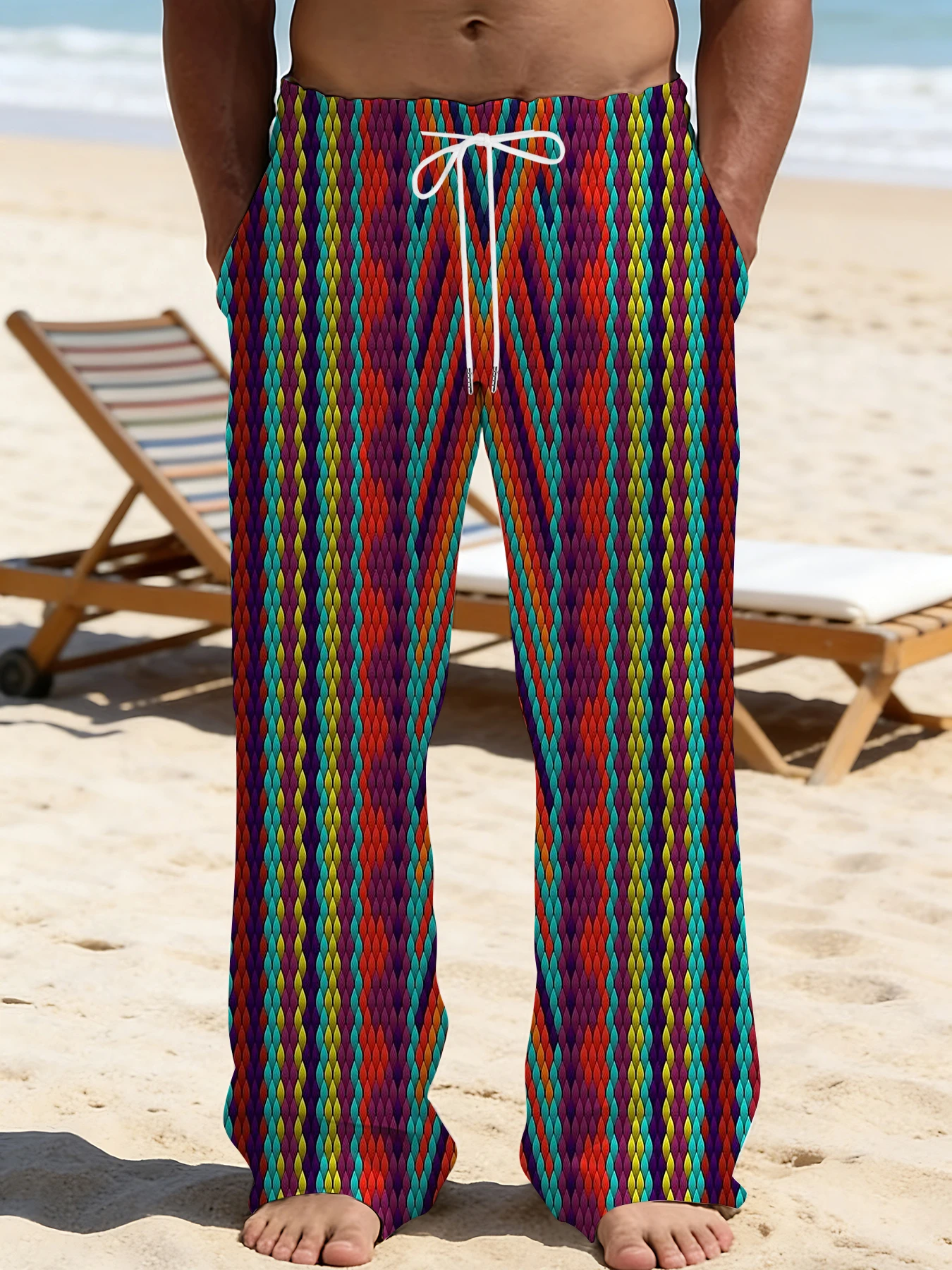2026 Men's Printed Straight Leg Pants Drawstring Waist Loose Fit Casual Summer Beach Wear Fashion Trendy Trousers
2026 Men's Printed Straight Leg Pants Drawstring Waist Loose Fit Casual Summer Beach Wear Fashion Trendy Trousers
