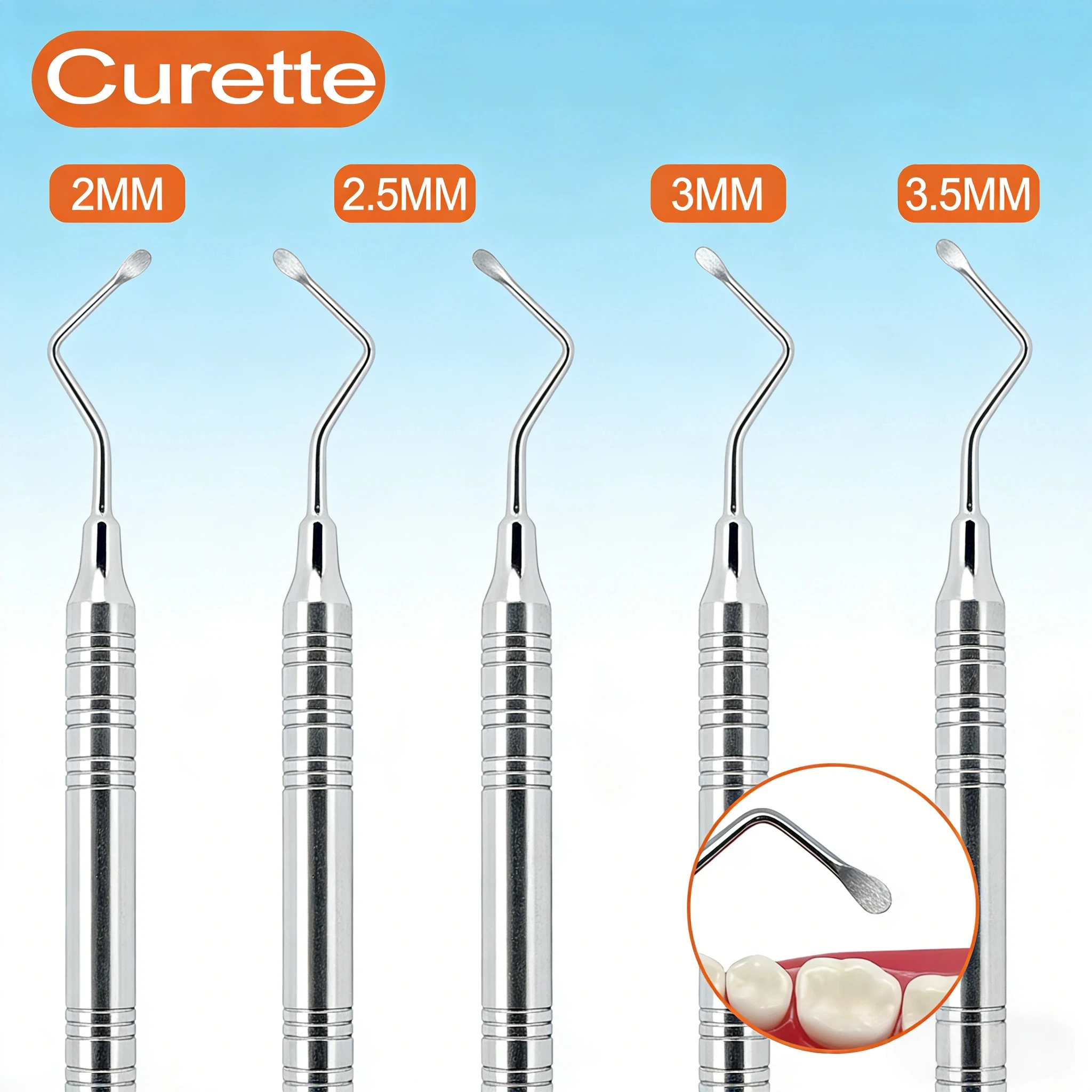 Dental Curette & Scaler Professional Gracey Periodontal Bone Curettes Stainless Steel Dentist Instrument Tool
Dental Curette & Scaler Professional Gracey Periodontal Bone Curettes Stainless Steel Dentist Instrument Tool